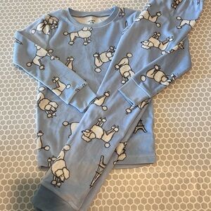 Carter's Light Blue Poodle Print Pajama Set Size 7/7A
